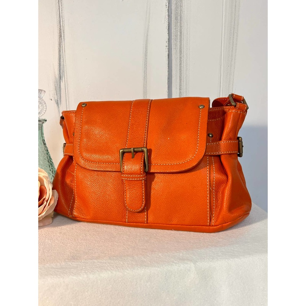 Orange Giani Bermini Leather Purse